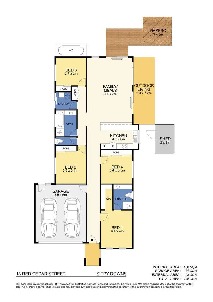 Floorplan of Homely house listing, 13 Red Cedar Street, Sippy Downs QLD 4556