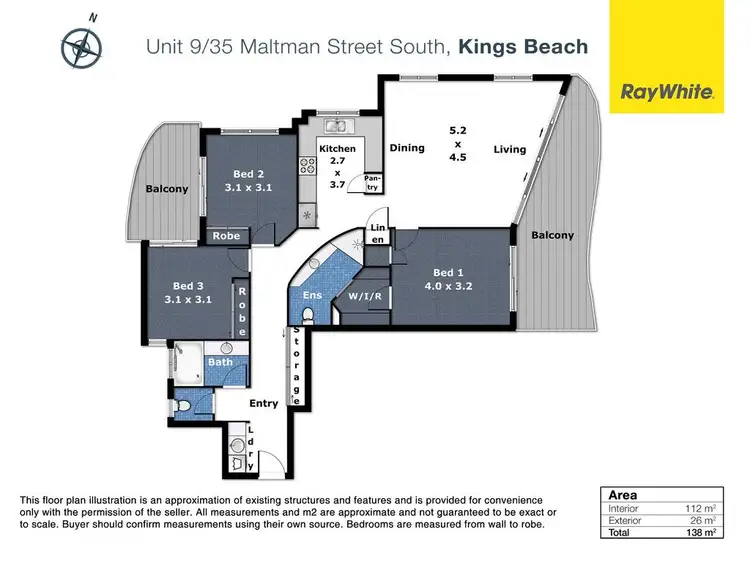 Floorplan of Homely apartment listing, 9/35 Maltman Street South, Kings Beach QLD 4551