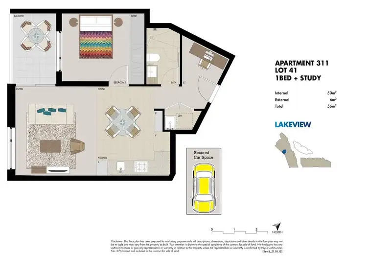 Floorplan of Homely apartment listing, 311/5 Vermont Crescent, Riverwood NSW 2210