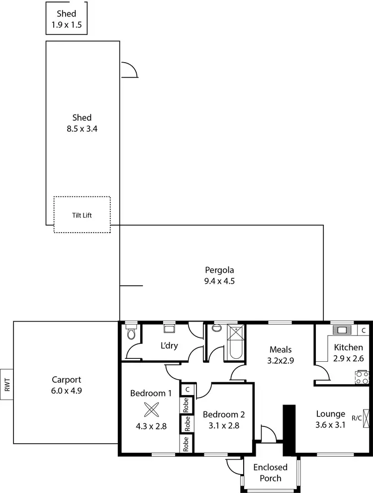 Floorplan of Homely house listing, 36 Douglas Street, Lockleys SA 5032