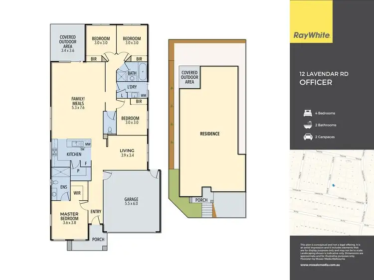 Floorplan of Homely house listing, 12 Lavender Road, Officer VIC 3809