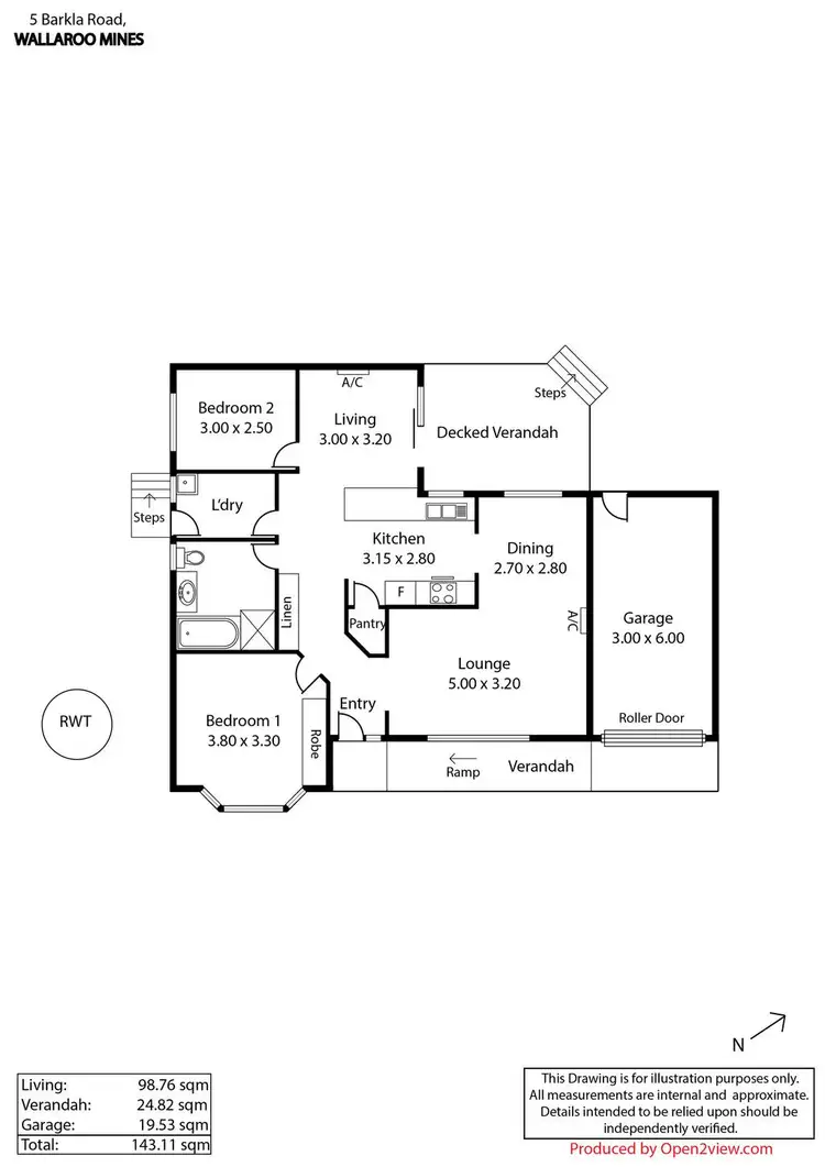 Floorplan of Homely house listing, 5 Barkla Road, Wallaroo Mines SA 5554