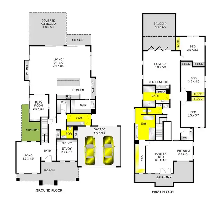 Floorplan of Homely house listing, 46 Stoneleigh Crescent, Highton VIC 3216