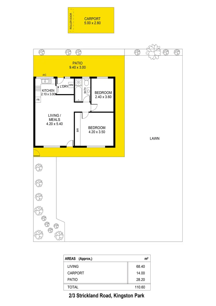 Floorplan of Homely house listing, 2/3 Strickland Road, Kingston Park SA 5049
