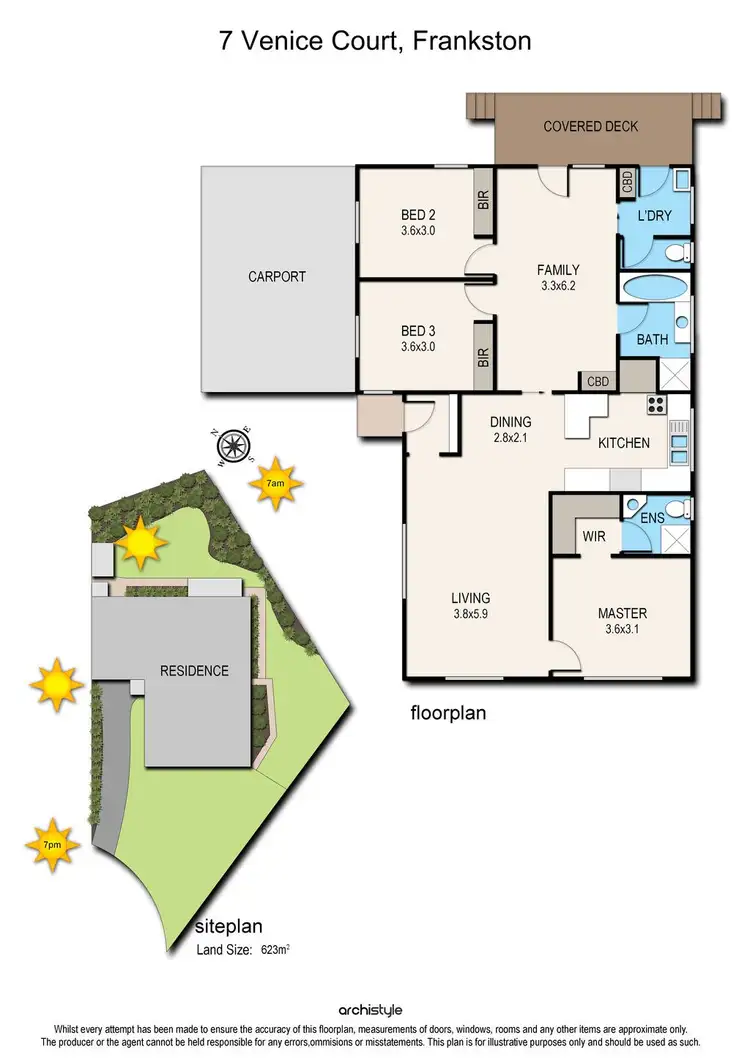 Floorplan of Homely house listing, 7 Venice Court, Frankston VIC 3199