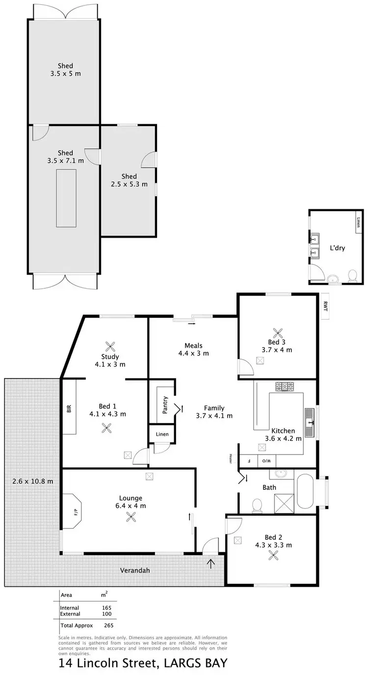 Floorplan of Homely house listing, 14 Lincoln Street, Largs Bay SA 5016