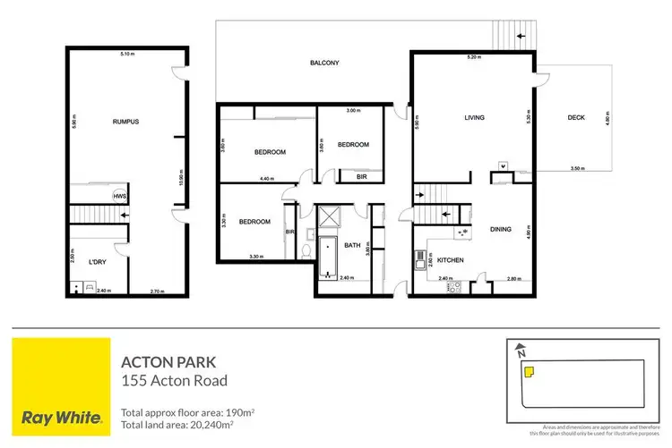 Floorplan of Homely house listing, 155 Acton Road, Acton Park TAS 7170