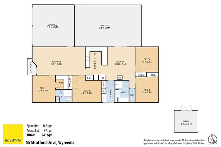 Floorplan of Homely house listing, 55 Stratford Drive, Wyreema QLD 4352