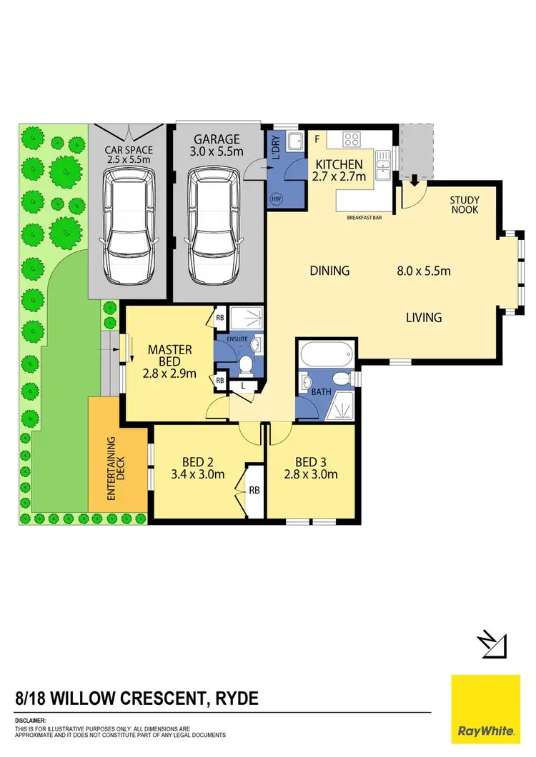Floorplan of Homely villa listing, 8/18-20 Willow Crescent, Ryde NSW 2112