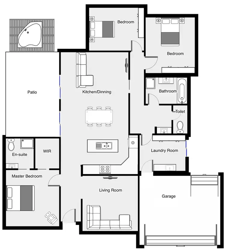 Floorplan of Homely house listing, 6 Sunrise Drive, Mildura VIC 3500