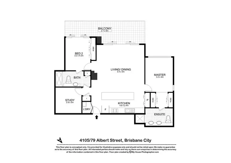 Floorplan of Homely apartment listing, 4105/79 Albert Street, Brisbane QLD 4000