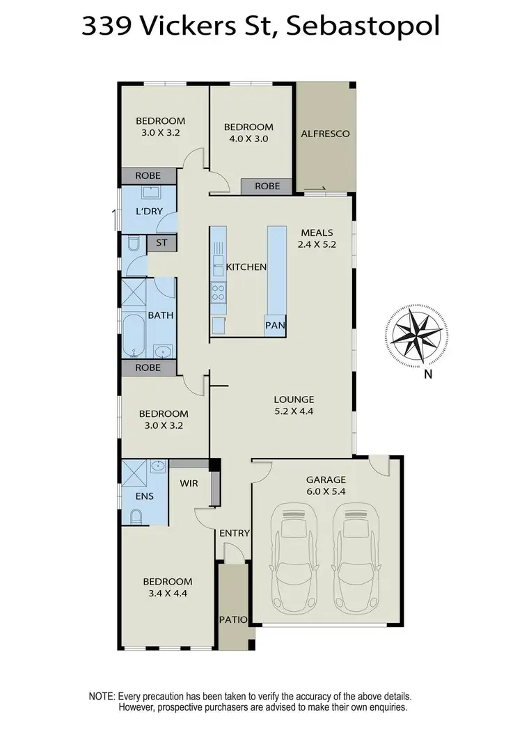 Floorplan of Homely house listing, 339 Vickers Street, Sebastopol VIC 3356