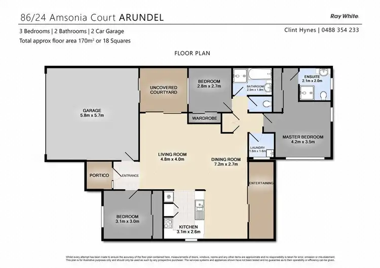 Floorplan of Homely house listing, 86/24 Amsonia Court, Arundel QLD 4214