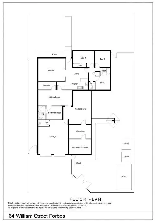 Floorplan of Homely house listing, 64 William Street, Forbes NSW 2871