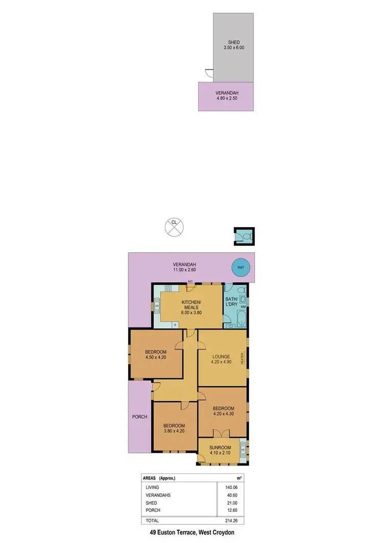 Floorplan of Homely house listing, 49 Euston Terrace, West Croydon SA 5008