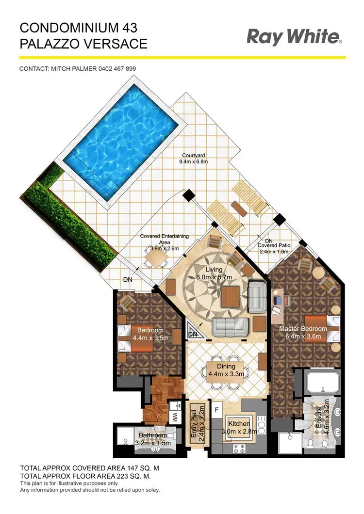 Floorplan of Homely apartment listing, Condo 43/94 'Palazzo Versace' Seaworld Drive, Main Beach QLD 4217