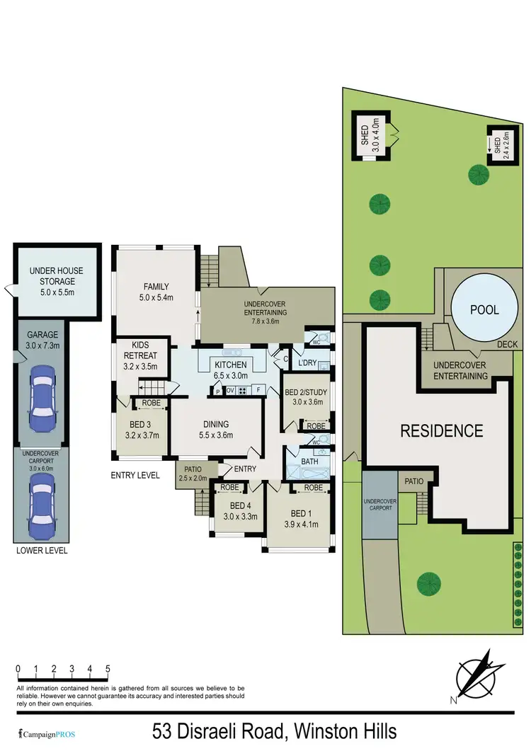 Floorplan of Homely house listing, 53 Disraeli Road, Winston Hills NSW 2153
