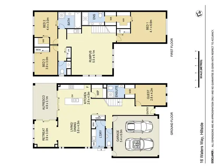 Floorplan of Homely house listing, 16 Waters Way, Hillside VIC 3037