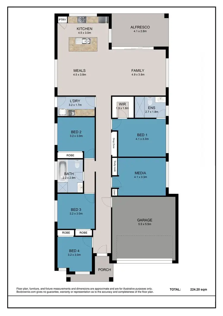 Floorplan of Homely house listing, 35 Correa Circuit, Gregory Hills NSW 2557