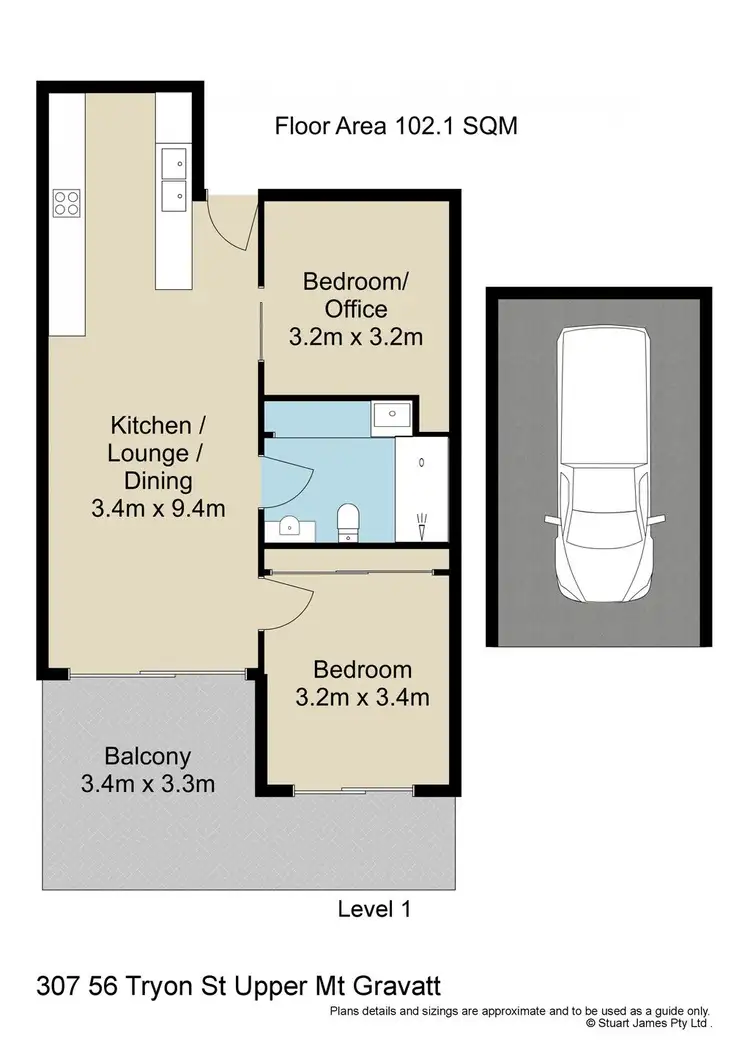 Floorplan of Homely apartment listing, 307/56 Tryon Street, Upper Mount Gravatt QLD 4122
