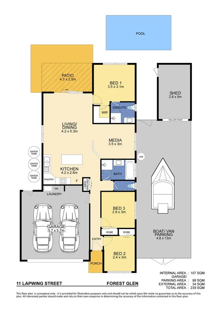 Floorplan of Homely house listing, 11 Lapwing Street, Forest Glen QLD 4556