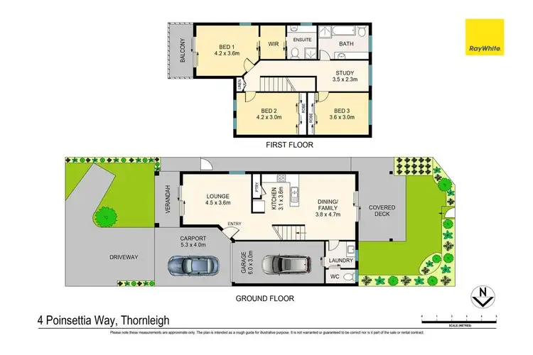 Floorplan of Homely townhouse listing, 4 Poinsettia Way, Thornleigh NSW 2120