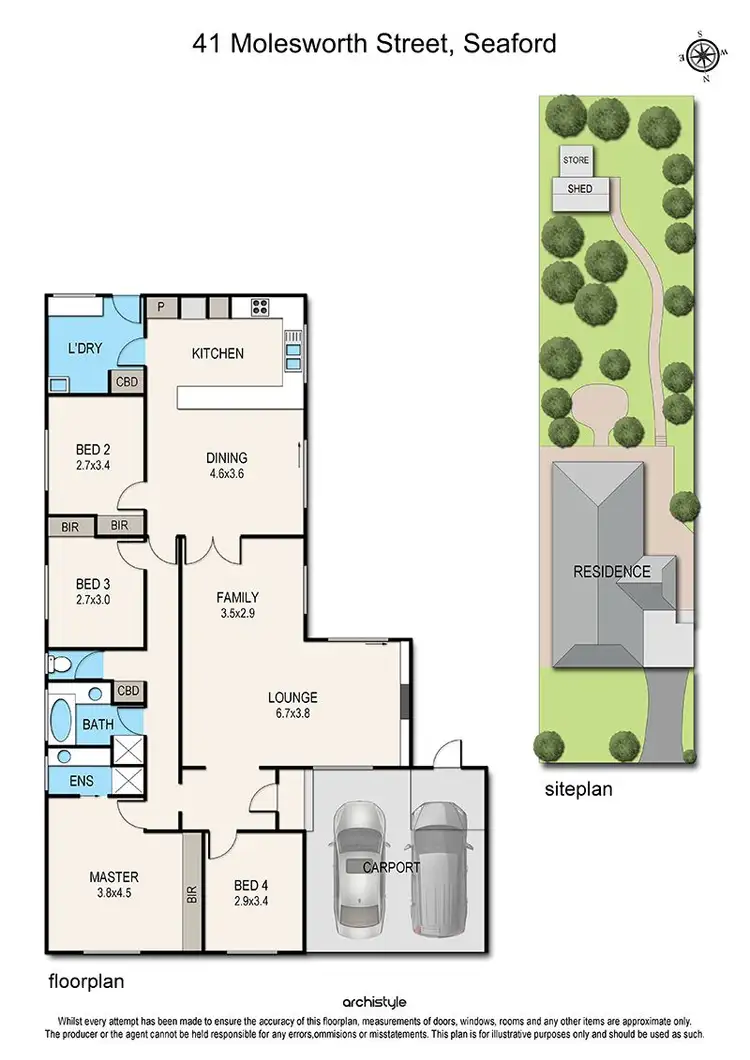 Floorplan of Homely house listing, 41 Molesworth Street, Seaford VIC 3198