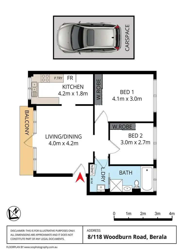 Floorplan of Homely unit listing, 8/118 Woodburn Road, Berala NSW 2141