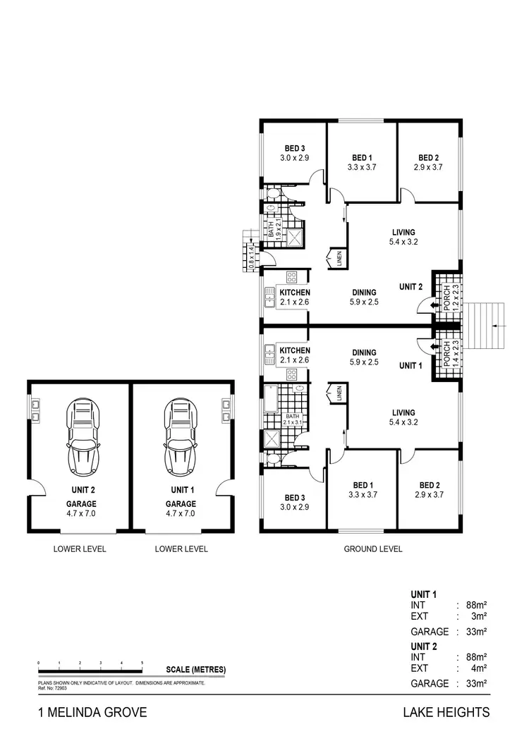 Floorplan of Homely block of units listing, 1 Melinda Grove, Lake Heights NSW 2502