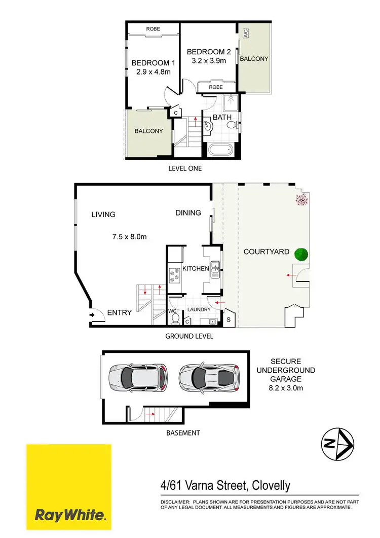 Floorplan of Homely townhouse listing, 4/61 Varna Street, Clovelly NSW 2031