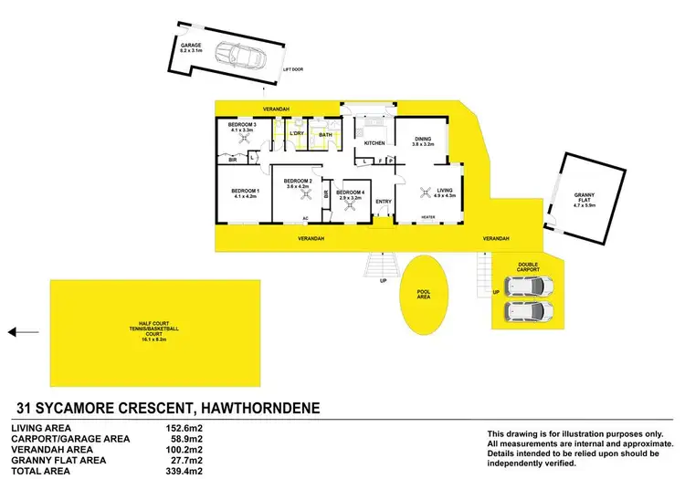 Floorplan of Homely house listing, 31 Sycamore Crescent, Hawthorndene SA 5051