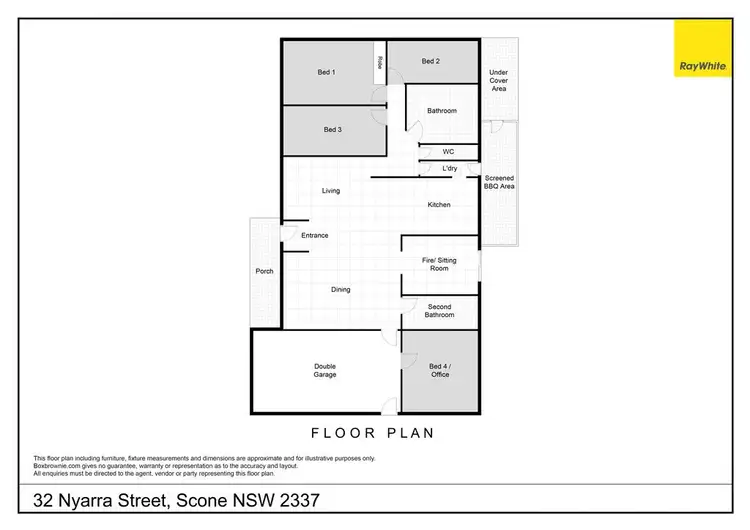 Floorplan of Homely house listing, 32 Nyarra Street, Scone NSW 2337