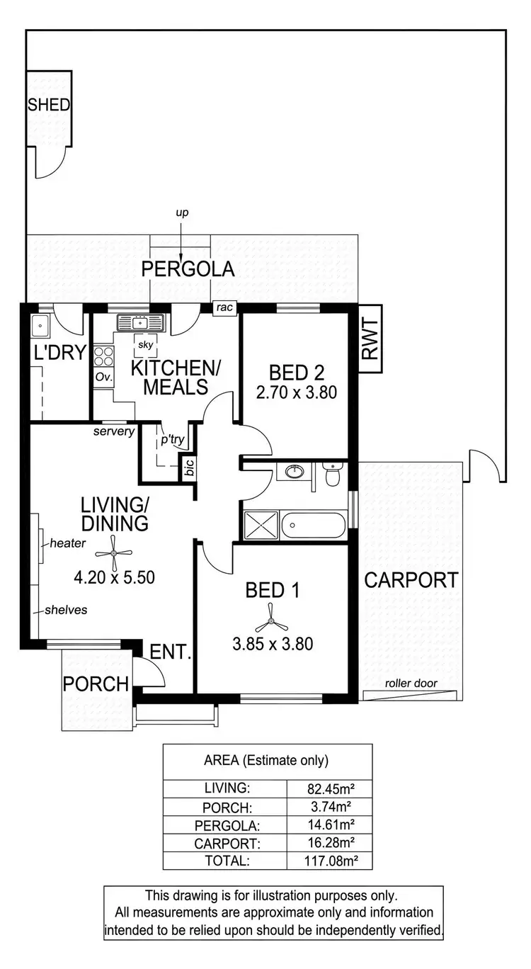 Floorplan of Homely house listing, 3 Teesdale Crescent, Plympton Park SA 5038
