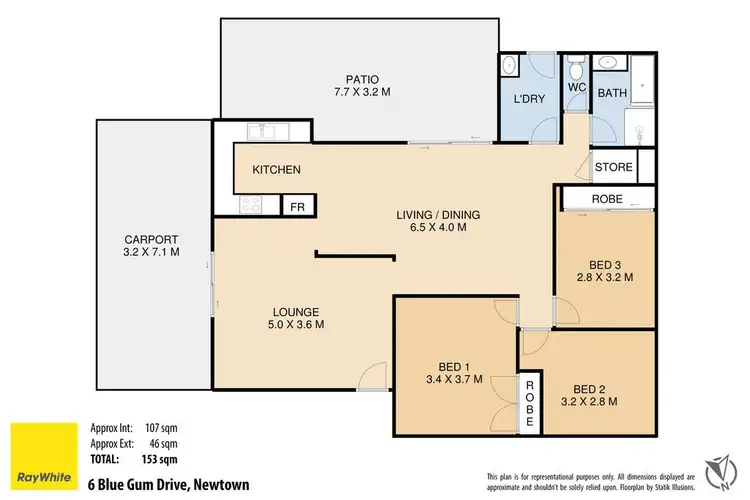 Floorplan of Homely house listing, 6 Blue Gum Drive, Newtown QLD 4350