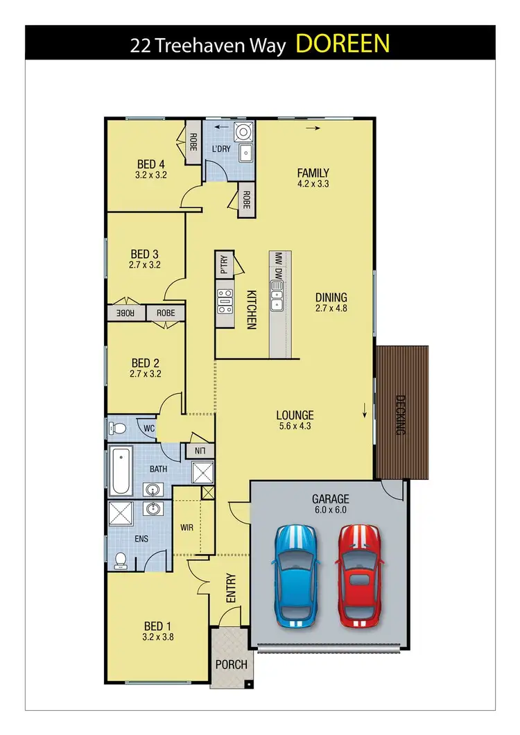 Floorplan of Homely house listing, 22 Treehaven Way, Doreen VIC 3754