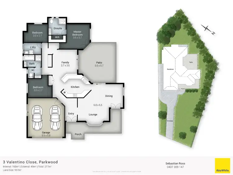 Floorplan of Homely house listing, 3 Valentino Close, Parkwood QLD 4214