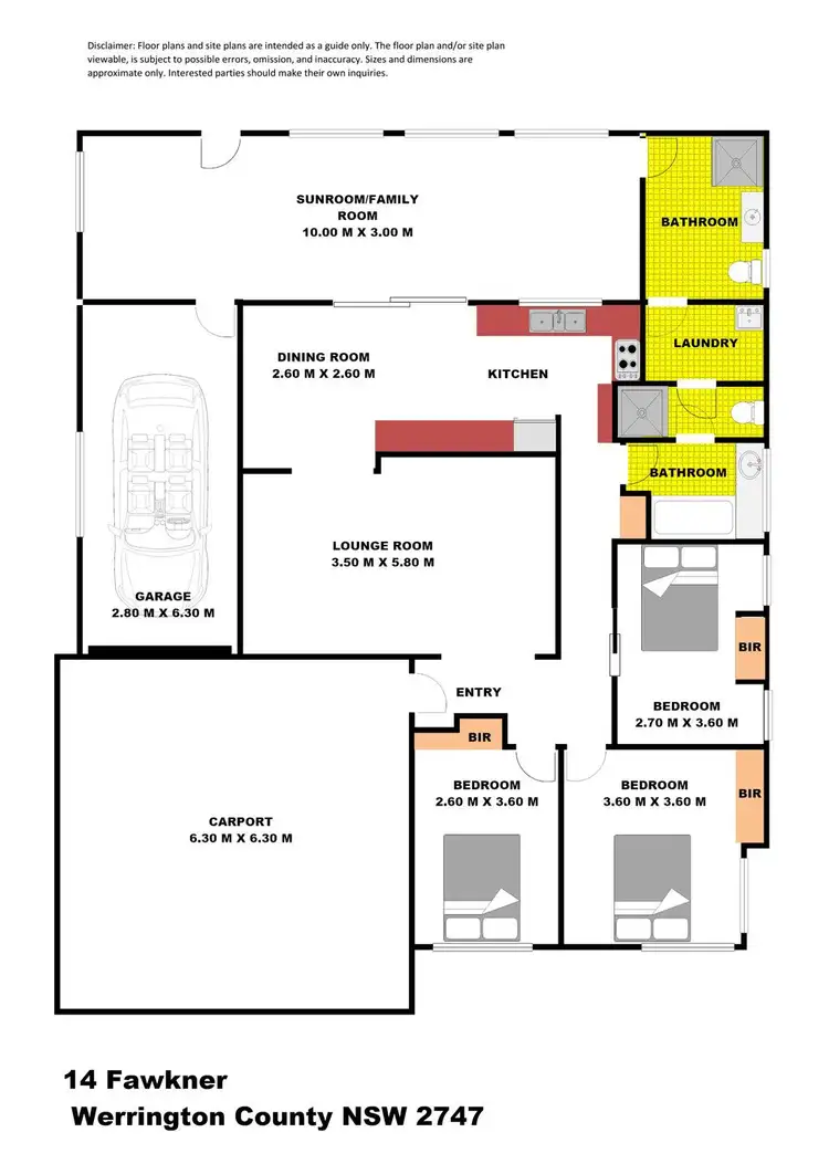 Floorplan of Homely house listing, 14 Fawkener Place, Werrington County NSW 2747