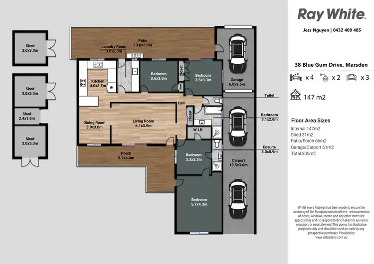 Floorplan of Homely house listing, 38 Blue Gum Drive, Marsden QLD 4132
