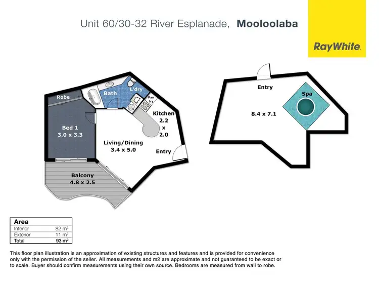 Floorplan of Homely unit listing, 60/32 River Esplanade, Mooloolaba QLD 4557