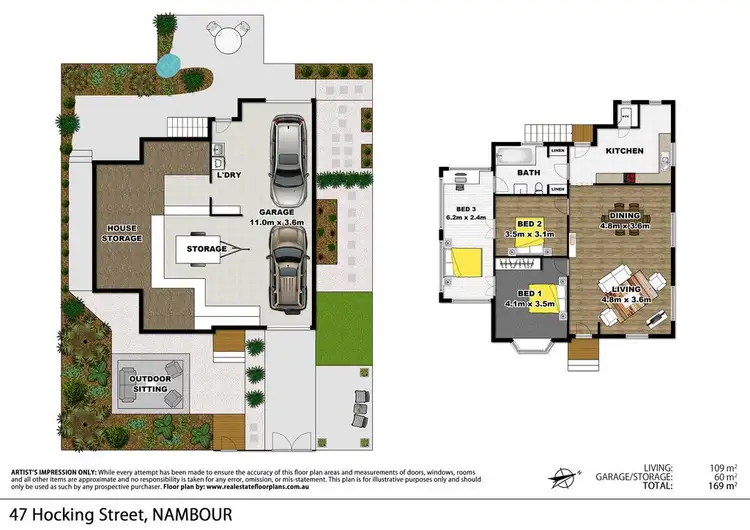 Floorplan of Homely townhouse listing, 47 Hocking Street, Nambour QLD 4560