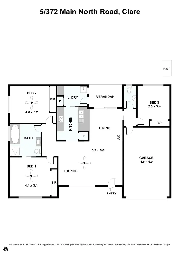 Floorplan of Homely house listing, 5/372 Main North Road, Clare SA 5453