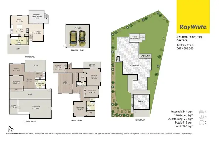 Floorplan of Homely house listing, 4 Summit Crescent, Carrara QLD 4211