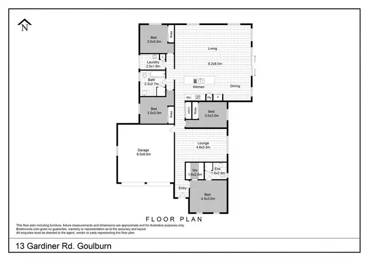 Floorplan of Homely house listing, 13 Gardiner Road, Goulburn NSW 2580