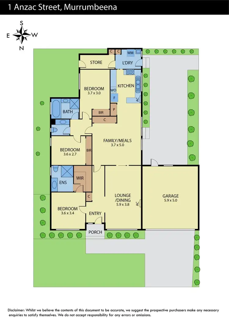 Floorplan of Homely townhouse listing, 1 Anzac Street, Murrumbeena VIC 3163