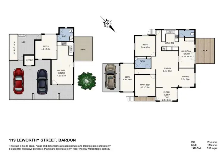 Floorplan of Homely house listing, 119 Leworthy Street, Bardon QLD 4065