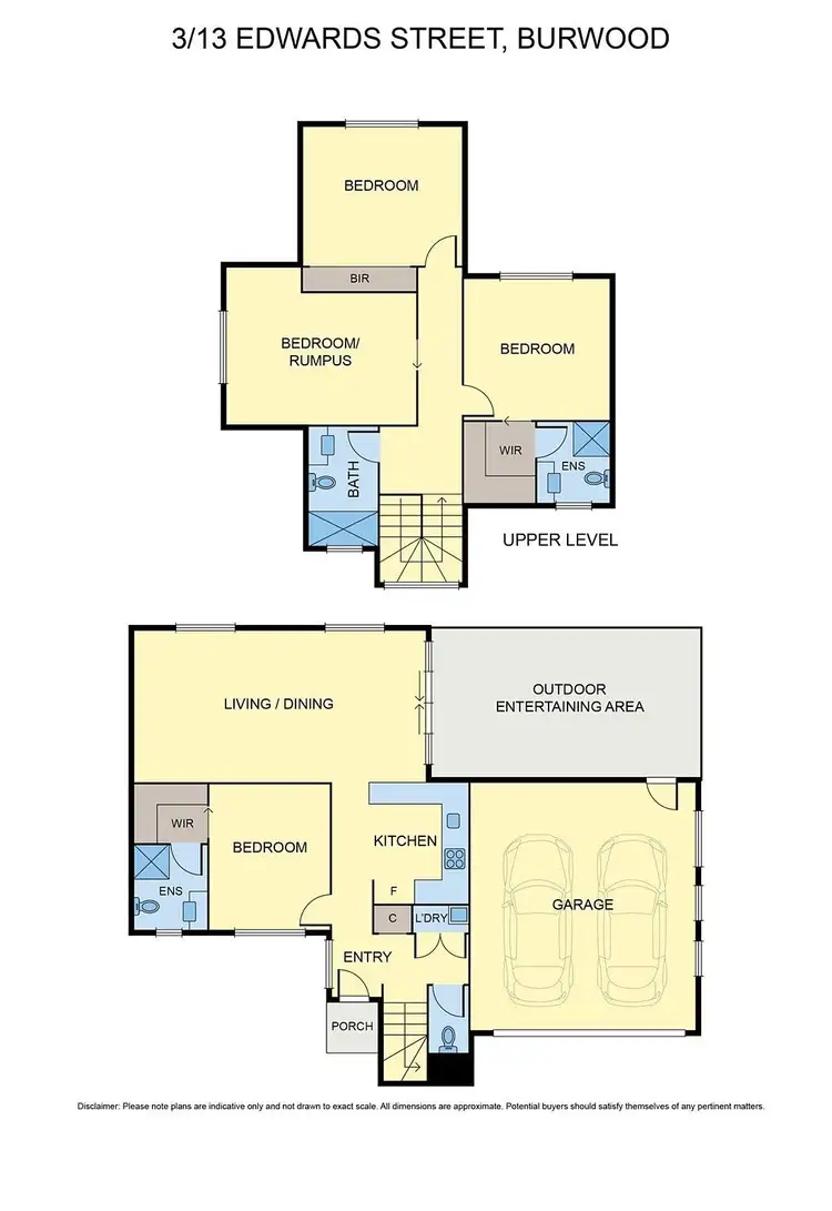 Floorplan of Homely townhouse listing, 3/13 Edwards Street, Burwood VIC 3125