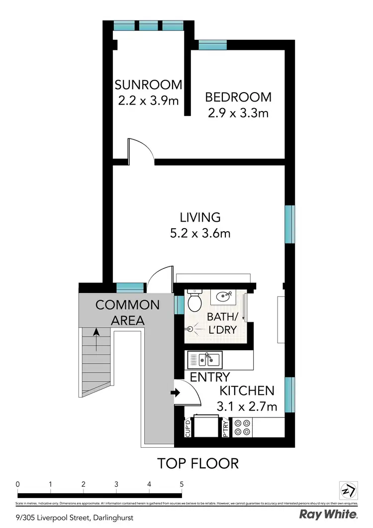 Floorplan of Homely apartment listing, 9/305-307 Liverpool Street, Darlinghurst NSW 2010