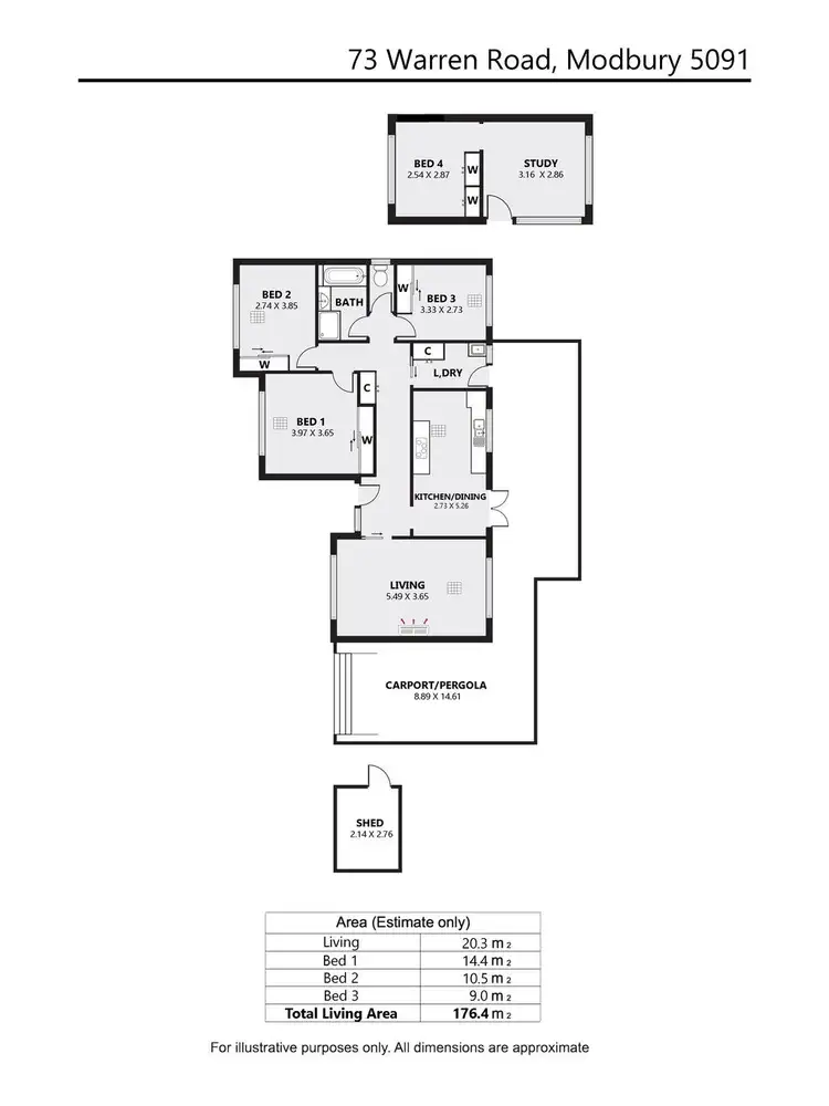 Floorplan of Homely house listing, 73 Warren Road, Modbury North SA 5092