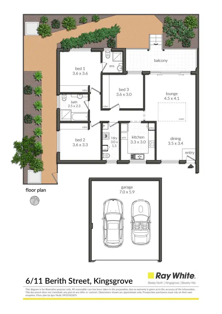 Floorplan of Homely villa listing, 6/11 Berith Street, Kingsgrove NSW 2208