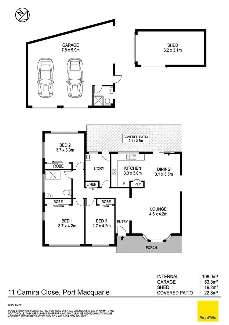 Floorplan of Homely house listing, 11 Camira Close, Port Macquarie NSW 2444